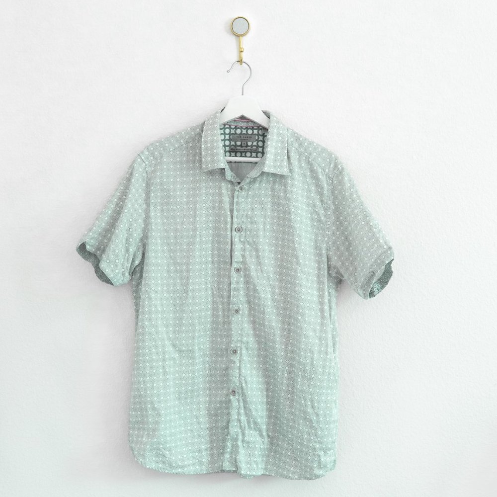 Ted Baker London Slim Fit Short Sleeve Button-Up